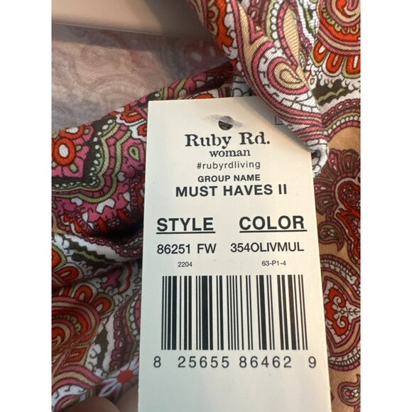 NWT Ruby Rd Womens 4X Cowl Neck Blouse Pink Stretchy Lightweight Top 25x28 Retro - Picture 7 of 7